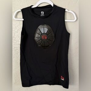 G-FORM Youth Pro Sternum Baseball Shirt  Sleeveless Black Chest Pad X-Large
